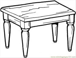Sofa N Table Colouring Pages