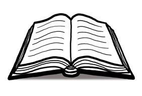 Open Bible drawing