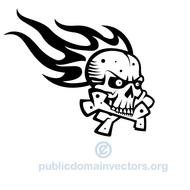 Skull In Flames Vector Download At Vectorportal