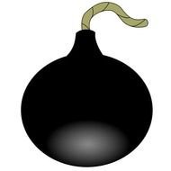 drawing of a bomb