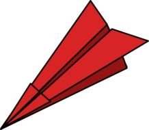 Red Paperplane At Clkercom Vector Online Royalty
