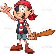 Cartoon Pirate 8086628 Stock Vector Characters Standing Smiling