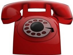 Clipart of ancient red telephone