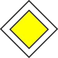 drawn road sign main road on a white background