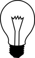 drawing of a lamp on a white background