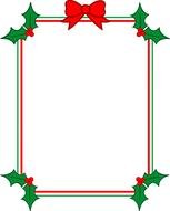 christmas frame with red bow
