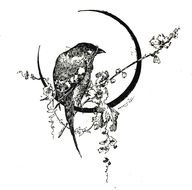 clipart birds on a frame with flowers