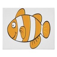Cute Happy Little Clown Fish Cartoon Character Zazzle