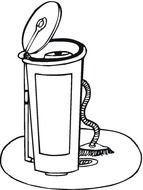 painted trash bin