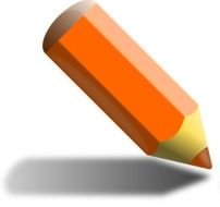 Clipart of orange pencil