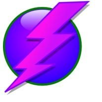 Electricity Bolt Thunder On A Circle Vector