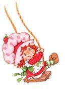 fairy girl on a swing as a graphic image