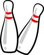 two bowling pins