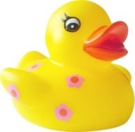 rubber duck with flowers