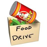 clipart of canned food lies on a box with food