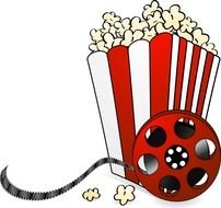 clipart of the popcorn for the movie