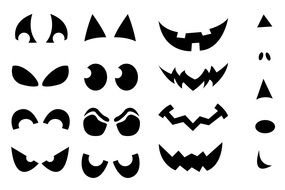 Details of the face of the pumpkin clipart