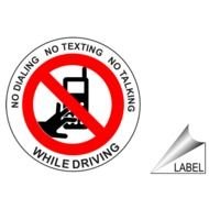 Clipart of No texting while driving sign