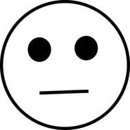Clipart of the indifferent emotion