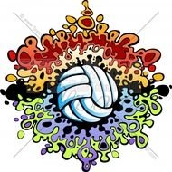 Colorful Volleyball Fun Design
