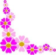 Pink Flower Corner drawing