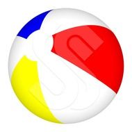 Pictures 3d Colorful Beach Ball Isolated On White Background Version 5