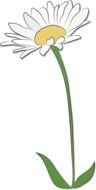 White april flower clipart
