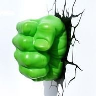 Fist Thor Hammer 3d Wall Deco Art Night Light Fx Decal Bed Marvel