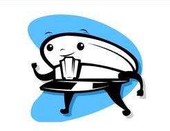 animated sailor hat on a blue background