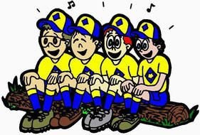 Clip art of the scout boys
