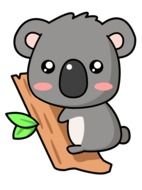cartoon panda cub on a tree
