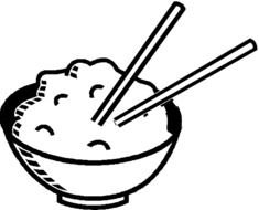 Clipart of the rice in a bowl