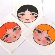 Applique Iron On Russian Matryoshka Doll Faces By Zouzoudesign $650