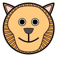 Clipart of smiling lion
