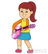 Musical Instruments Girl Playing Guitar 814 Classroom
