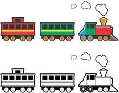 Toy Or Cartoon Train drawing