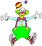 clown happy drawing
