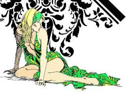 Depressed Woman Drawn Cooking 60s Opera Singer