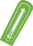 Colorful cartoon thermometer clipart