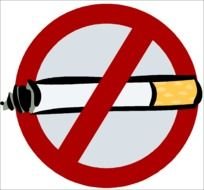 smoking ban is drawn on a white sheet