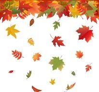 clipart of the autumnal leaves