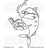 Reading A Book Drawing Fish Story