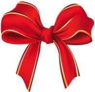 red bow as decoration for christmas