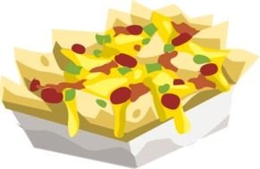 Nachos with sauce clipart