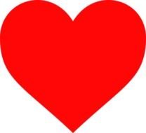 Clip Art Red Heart drawing