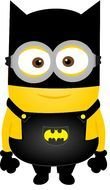 cute minion in batman costume, drawing