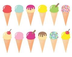 Clipart of ice cream types