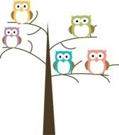 Owls In A Tree Image