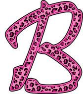 Leopard letter B