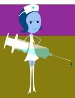 Nurse Holding Syringe Vector